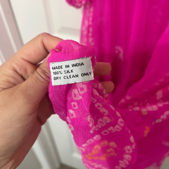 Juliet Dunn London NWT Unlined Silk Dress with Pockets One Size - Picture 6 of 12